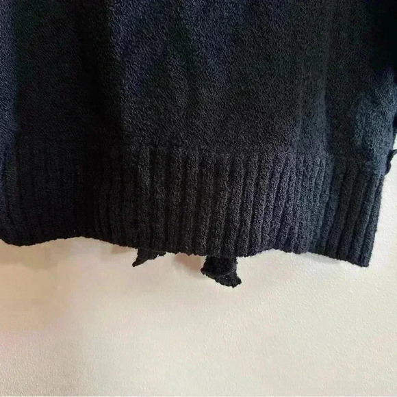 Sparrow Anthropologie Wool Blend Ruffled Black Placket Sweater - Size Small - Picture 4 of 8